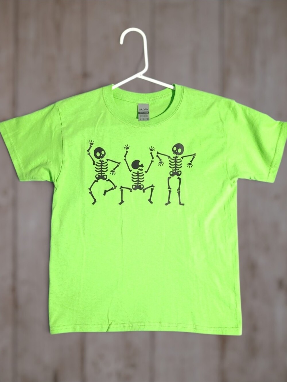 NEW Custom Dancing Neon Skeletons Graphic Tee Unisex Youth S